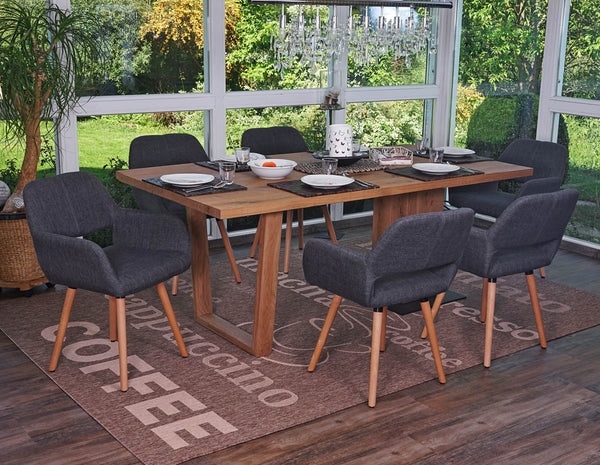 Esszimmerstuhl Altena Retro II ~ Textil,grau
