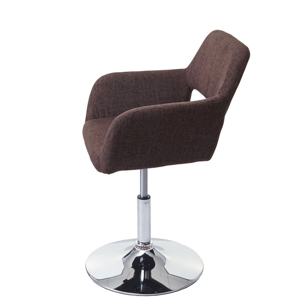 Esszimmerstuhl Altena Retro III ~ Stoff/Textil, braun