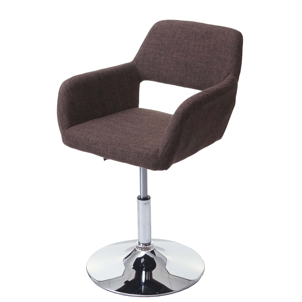 Esszimmerstuhl Altena Retro III ~ Stoff/Textil, braun