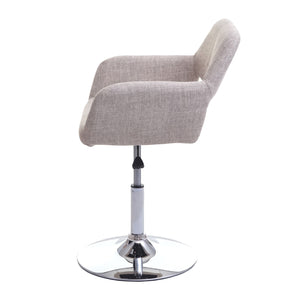 Esszimmerstuhl Altena Retro III Stoff/Textil creme/grau