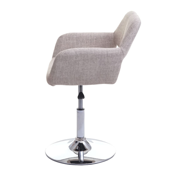 Esszimmerstuhl Altena Retro III Stoff/Textil creme/grau
