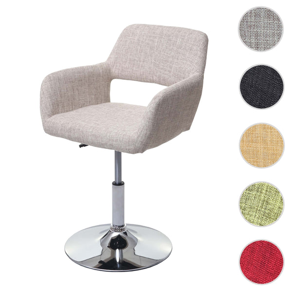 Esszimmerstuhl Altena Retro III Stoff/Textil creme/grau