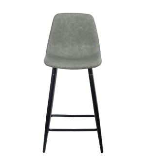 Tabourets de bar gris DAVY, lot de 2