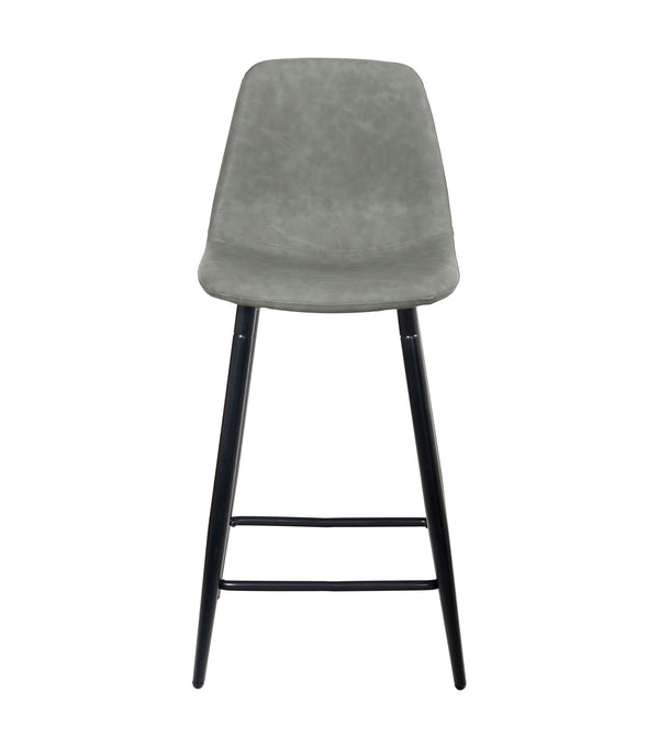 Tabourets de bar gris DAVY, lot de 2