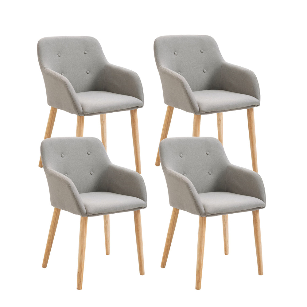 Sedia da pranzo GABRIEL, beige, set da 4