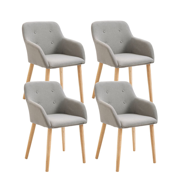 Esszimmerstuhl GABRIEL beige im 4er-Set