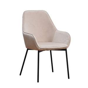 Esszimmerstuhl Samt FRANKY beige 2er Set