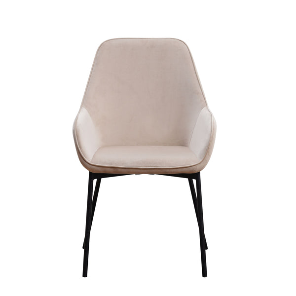 Esszimmerstuhl Samt FRANKY beige 2er Set