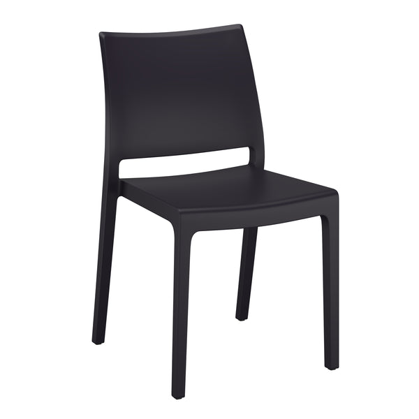 Esszimmerstuhl Gartenstuhl LORA 4er Set schwarz