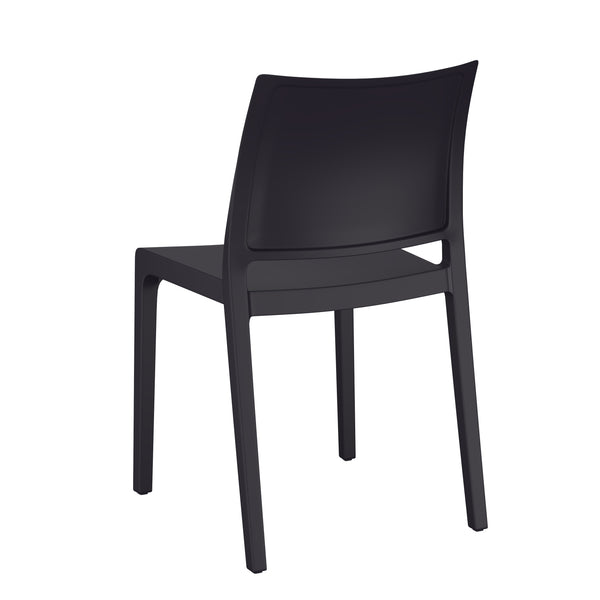 Esszimmerstuhl Gartenstuhl LORA 4er Set schwarz