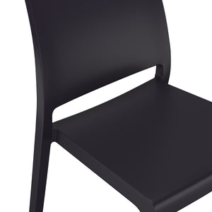 Esszimmerstuhl Gartenstuhl LORA 4er Set schwarz