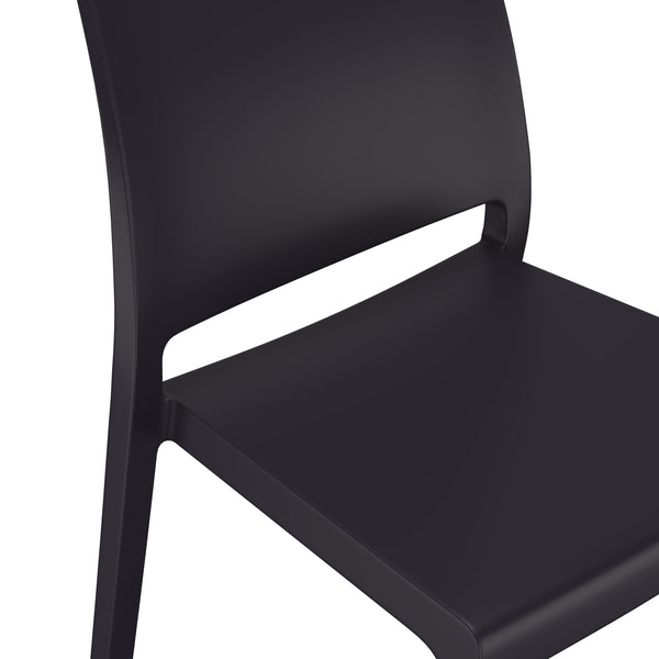 Esszimmerstuhl Gartenstuhl LORA 4er Set schwarz
