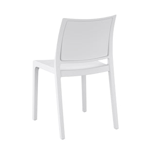 Esszimmerstuhl Gartenstuhl LORA 4er Set weiss