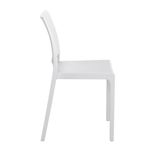 Esszimmerstuhl Gartenstuhl LORA 4er Set weiss