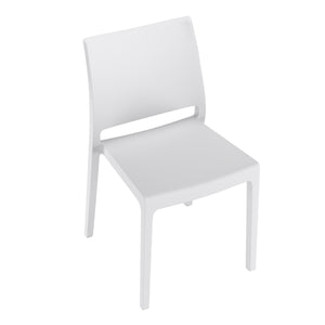 Esszimmerstuhl Gartenstuhl LORA 4er Set weiss