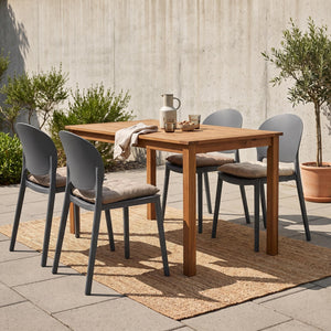 Esszimmerstuhl Gartenstuhl MORA 4er Set anthrazit