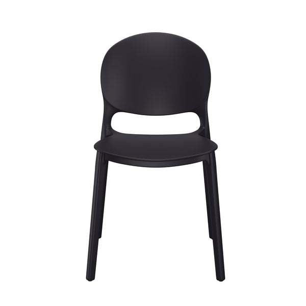 Esszimmerstuhl Gartenstuhl MORA 4er Set schwarz