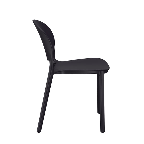 Esszimmerstuhl Gartenstuhl MORA 4er Set schwarz