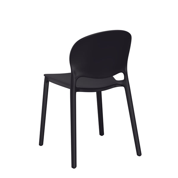 Esszimmerstuhl Gartenstuhl MORA 4er Set schwarz