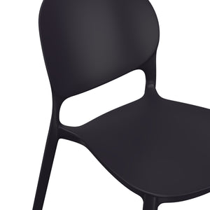 Esszimmerstuhl Gartenstuhl MORA 4er Set schwarz