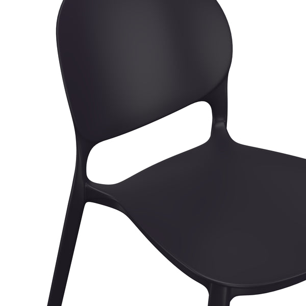 Esszimmerstuhl Gartenstuhl MORA 4er Set schwarz