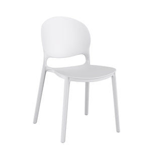 Esszimmerstuhl Gartenstuhl MORA 4er Set weiss