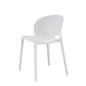 Esszimmerstuhl Gartenstuhl MORA 4er Set weiss