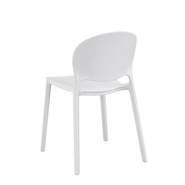 Esszimmerstuhl Gartenstuhl MORA 4er Set weiss