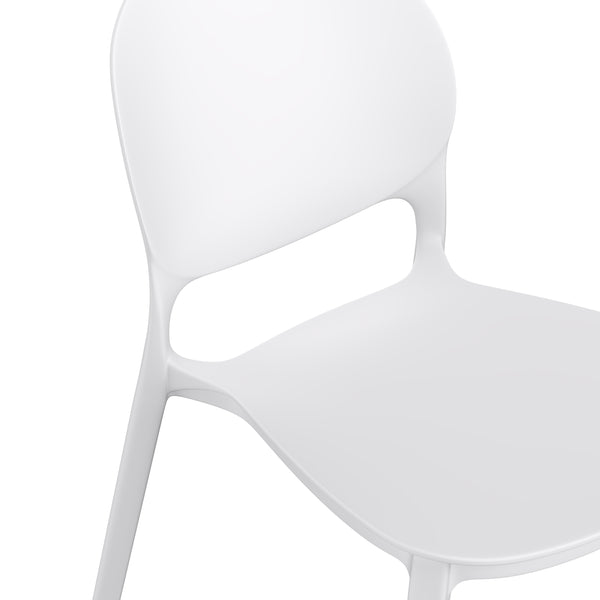 Esszimmerstuhl Gartenstuhl MORA 4er Set weiss
