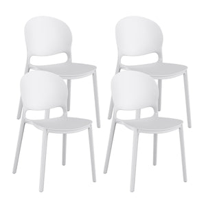 Esszimmerstuhl Gartenstuhl MORA 4er Set weiss