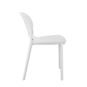 Esszimmerstuhl Gartenstuhl MORA 4er Set weiss