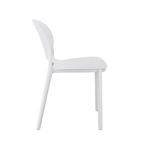 Esszimmerstuhl Gartenstuhl MORA 4er Set weiss
