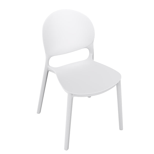 Esszimmerstuhl Gartenstuhl MORA 4er Set weiss