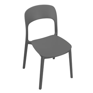Esszimmerstuhl Gartenstuhl ZORA 4er Set anthrazit