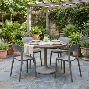 Esszimmerstuhl Gartenstuhl ZORA 4er Set anthrazit