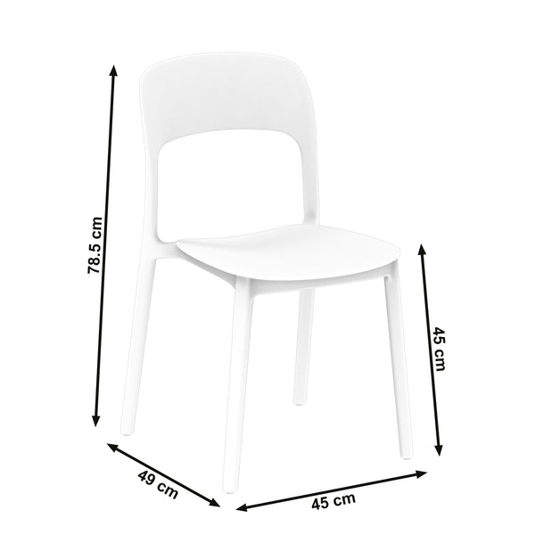 Esszimmerstuhl Gartenstuhl ZORA 4er Set anthrazit