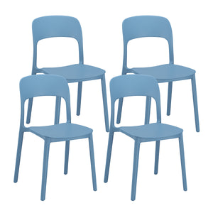 Esszimmerstuhl Gartenstuhl ZORA 4er Set blau