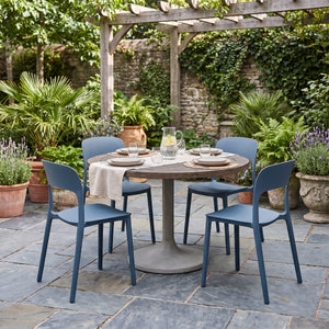 Esszimmerstuhl Gartenstuhl ZORA 4er Set blau