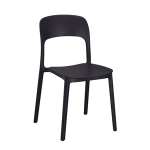 Esszimmerstuhl Gartenstuhl ZORA 4er Set schwarz