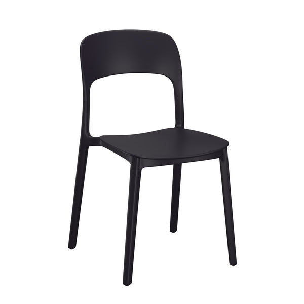 Esszimmerstuhl Gartenstuhl ZORA 4er Set schwarz