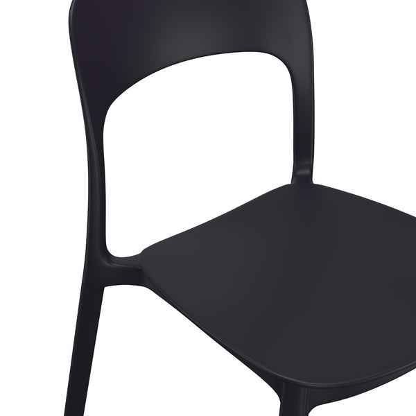 Esszimmerstuhl Gartenstuhl ZORA 4er Set schwarz