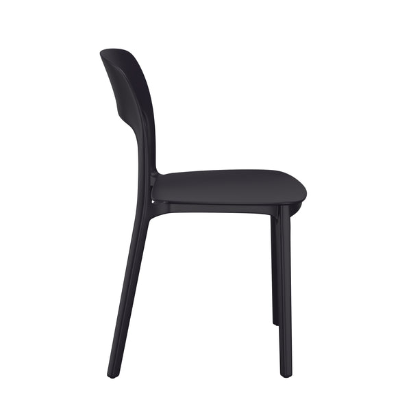 Esszimmerstuhl Gartenstuhl ZORA 4er Set schwarz