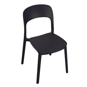 Esszimmerstuhl Gartenstuhl ZORA 4er Set schwarz