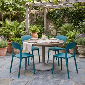 Esszimmerstuhl Gartenstuhl ZORA 4er Set türkis
