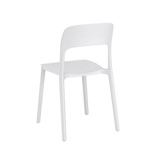 Esszimmerstuhl Gartenstuhl ZORA 4er Set weiss