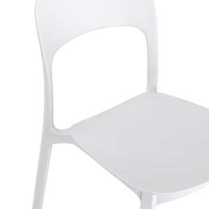 Esszimmerstuhl Gartenstuhl ZORA 4er Set weiss