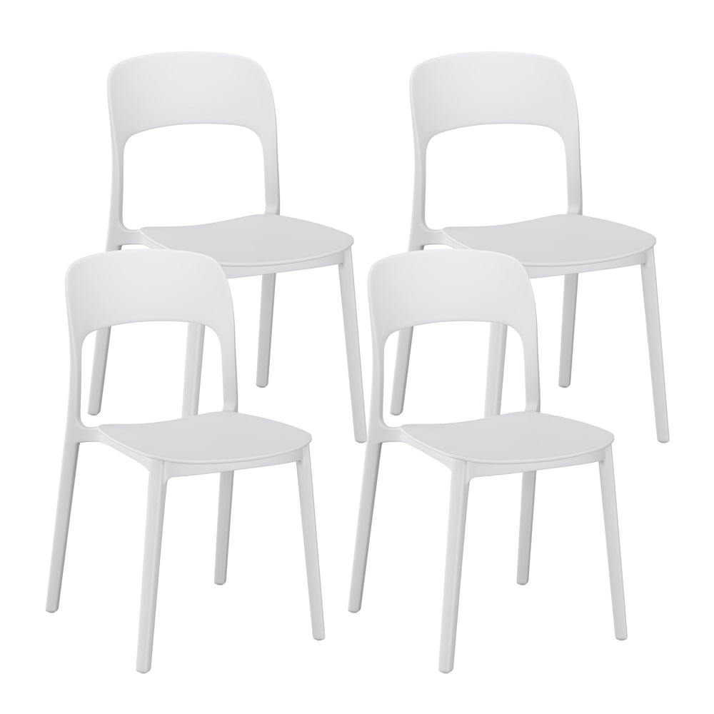 Esszimmerstuhl Gartenstuhl ZORA 4er Set weiss