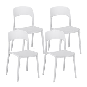 Esszimmerstuhl Gartenstuhl ZORA 4er Set weiss