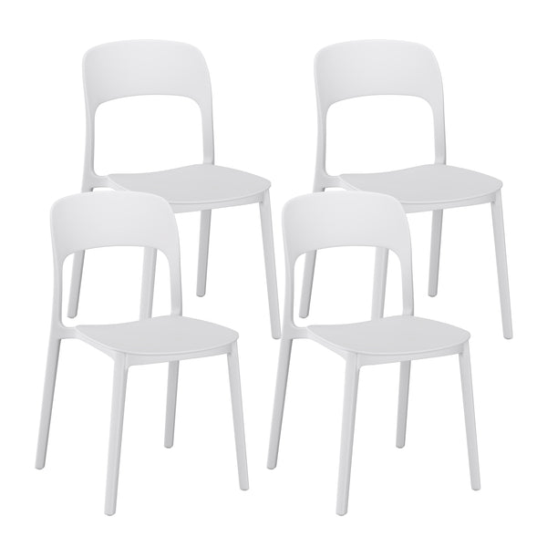 Esszimmerstuhl Gartenstuhl ZORA 4er Set weiss
