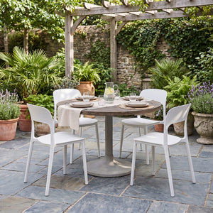 Esszimmerstuhl Gartenstuhl ZORA 4er Set weiss